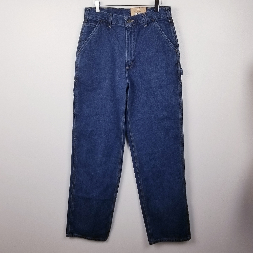 Carhartt Loose Original Fit Work Dungaree Irregular Denim Jeans NWT size 32x34